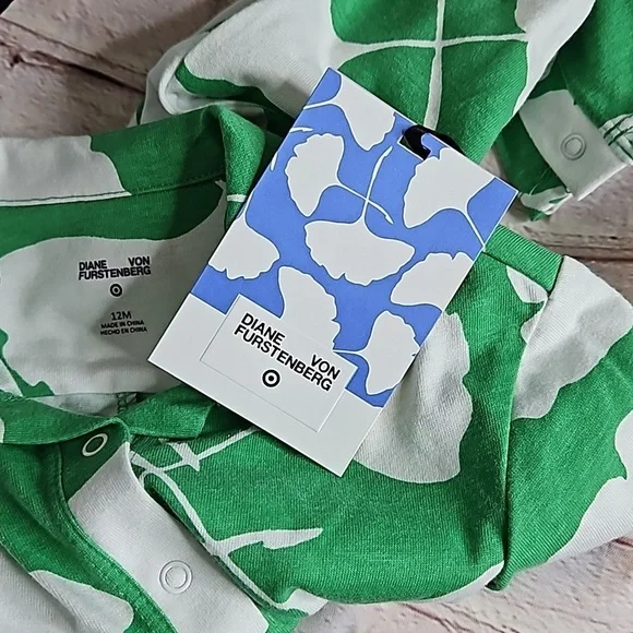 DVF for Target Green Ginko Baby Snap Up One Piece Size 12 months NWT - Picture 4 of 5